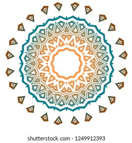 Modern Decorative floral mandala. Decorative Cicle ornament. Floral design. Vector illustration. Can be used for textile, greeting card, coloring book, phone case print.