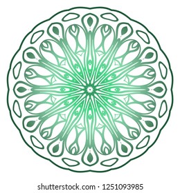 Modern Decorative floral mandala. Decorative Cicle ornament. Floral design. Vector illustration. Can be used for textile, greeting card, coloring book, phone case print.
