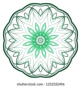 Modern Decorative floral mandala. Decorative Cicle ornament. Floral design. Vector illustration. Can be used for textile, greeting card, coloring book, phone case print.
