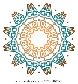 Modern Decorative floral mandala. Decorative Cicle ornament. Floral design. Vector illustration. Can be used for textile, greeting card, coloring book, phone case print.