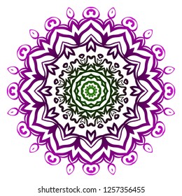 Modern Decorative floral mandala. Decorative Cicle ornament. Floral design. Vector illustration. Can be used for textile, greeting card, coloring book, phone case print.