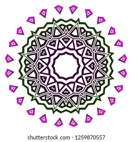 Modern Decorative floral mandala. Decorative Cicle ornament. Floral design. Vector illustration. Can be used for textile, greeting card, coloring book, phone case print.