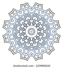 Modern Decorative floral mandala. Decorative Cicle ornament. Floral design. Vector illustration. Can be used for textile, greeting card, coloring book, phone case print.