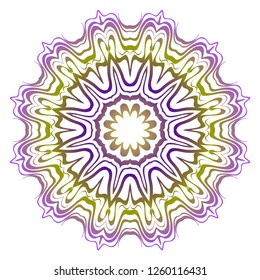 Modern Decorative floral mandala. Decorative Cicle ornament. Floral design. Vector illustration. Can be used for textile, greeting card, coloring book, phone case print.