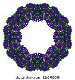 Modern Decorative floral mandala. Decorative Cicle ornament. Floral design. Vector illustration. Can be used for textile, greeting card, coloring book, phone case print.