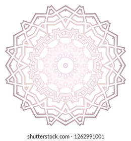 Modern Decorative floral mandala. Decorative Cicle ornament. Floral design. Vector illustration. Can be used for textile, greeting card, coloring book, phone case print.