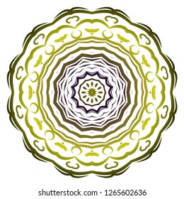 Modern Decorative floral mandala. Decorative Cicle ornament. Floral design. Vector illustration. Can be used for textile, greeting card, coloring book, phone case print.