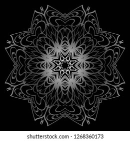 Modern Decorative floral mandala. Decorative Cicle ornament. Floral design. Vector illustration. Can be used for textile, greeting card, coloring book, phone case print