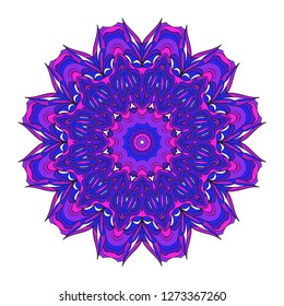 Modern Decorative floral mandala. Decorative Cicle ornament. Floral design. Vector illustration. Can be used for textile, greeting card, coloring book, phone case print.