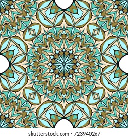 Modern decorative floral mandala pattern. Luxury texture for wallpaper, invitation, decor, fabric. Vector illustration