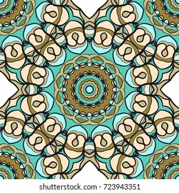 Modern decorative floral mandala pattern. Luxury texture for wallpaper, invitation, decor, fabric. Vector illustration