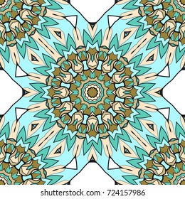 Modern decorative floral mandala pattern. Luxury texture for wallpaper, invitation, decor, fabric. Vector illustration