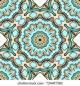 Modern decorative floral mandala pattern. Luxury texture for wallpaper, invitation, decor, fabric. Vector illustration