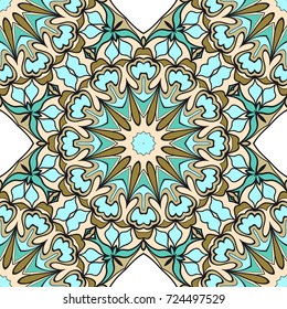 Modern decorative floral mandala pattern. Luxury texture for wallpaper, invitation, decor, fabric. Vector illustration