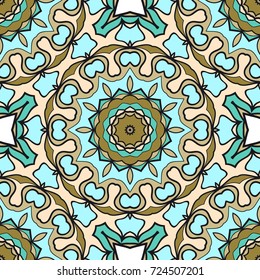 Modern decorative floral mandala pattern. Luxury texture for wallpaper, invitation, decor, fabric. Vector illustration
