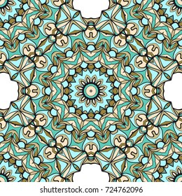 Modern decorative floral mandala pattern. Luxury texture for wallpaper, invitation, decor, fabric. Vector illustration