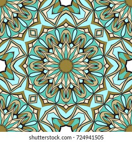 Modern decorative floral mandala pattern. Luxury texture for wallpaper, invitation, decor, fabric. Vector illustration