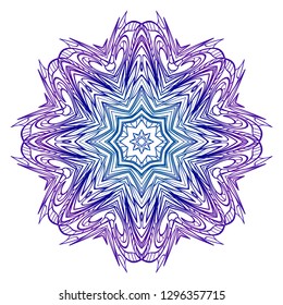 Modern Decorative Floral Purple Color Mandala. Modern Decorative Floral Color Mandala. Vector Illustration.
