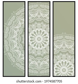 Modern Decorative Floral Shapes. Floral mandala. vector illustration.