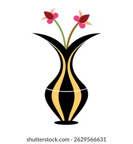 A modern decorative flower vase with a unique, bulbous base design 1.
