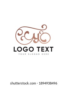 A modern decorative font with a polished touch and lovely swashes letter type Y logo template, Vector logo for business and company identity 