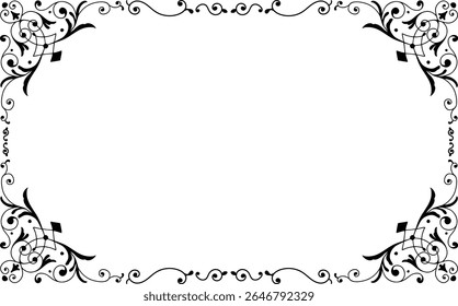 Modern Decorative Frame with Retro-Inspired DesignStylish Vintage Border Elements with Contemporary TouchPerfect for Posters, Labels, and Invitation Layouts