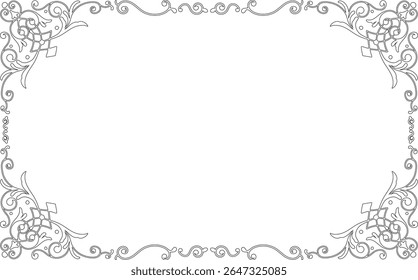Modern Decorative Frame with Retro-Inspired DesignStylish Vintage Border Elements with Contemporary TouchPerfect for Posters, Labels, and Invitation Layouts