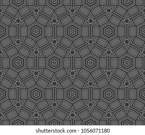 Modern Decorative geometric ornament. Vector illustration. For design, wallpaper