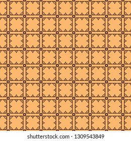 Modern Decorative Geometric Seamless Pattern. Vector Colored Illustration. Paper For Scrapbook. Brown color.