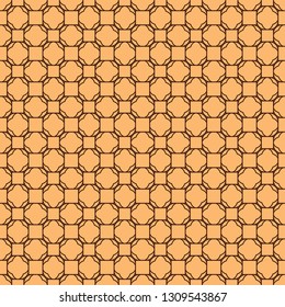 Modern Decorative Geometric Seamless Pattern. Vector Colored Illustration. Paper For Scrapbook. Brown color.