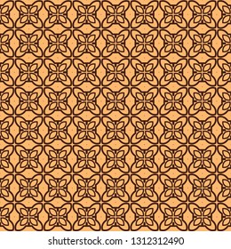 Modern Decorative Geometric Seamless Pattern. Vector Colored Illustration. Paper For Scrapbook. Brown color.