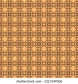 Modern Decorative Geometric Seamless Pattern. Vector Colored Illustration. Paper For Scrapbook. Brown color.