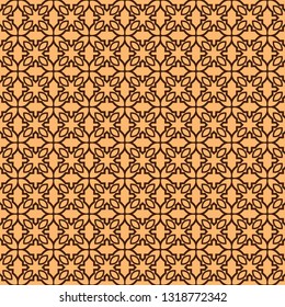 Modern Decorative Geometric Seamless Pattern. Vector Colored Illustration. Paper For Scrapbook. Brown color.