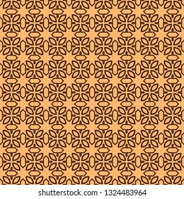 Modern Decorative Geometric Seamless Pattern. Vector Colored Illustration. Paper For Scrapbook. Brown color.