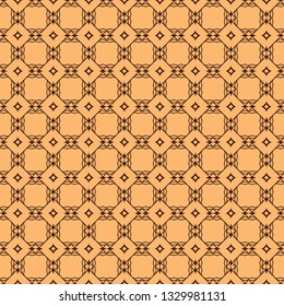 Modern Decorative Geometric Seamless Pattern. Vector Colored Illustration. Paper For Scrapbook. Brown color.