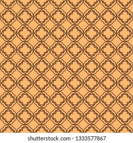 Modern Decorative Geometric Seamless Pattern. Vector Colored Illustration. Paper For Scrapbook. Brown color.