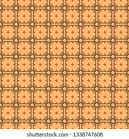 Modern Decorative Geometric Seamless Pattern. Vector Colored Illustration. Paper For Scrapbook. Brown color.