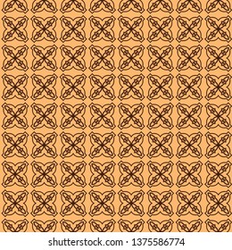 Modern Decorative Geometric Seamless Pattern. Vector Colored Illustration. Paper For Scrapbook. Brown color.