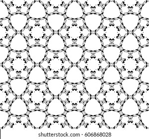 modern decorative geometric seamless pattern with square, triangle elements. original ornament. strong style. black, white color. vector illustration. for design, print, workshop