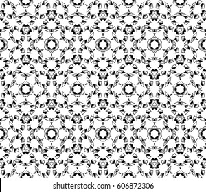 modern decorative geometric seamless pattern with square, triangle elements. original ornament. strong style. black, white color. vector illustration. for design, print, workshop