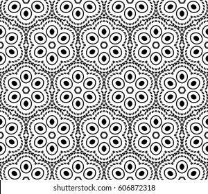 modern decorative geometric seamless pattern with square, triangle elements. original ornament. strong style. black, white color. vector illustration. for design, print, workshop