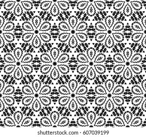 modern decorative geometric seamless pattern with square, triangle elements. original ornament. strong style. black, white color. vector illustration. for design, print, workshop