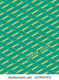 Modern decorative graphic weaving pattern.