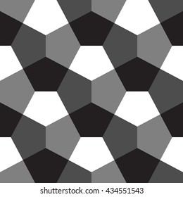 Modern decorative hexagons. Repeating geometric tiles. Modern graphic design. Vector Black & White seamless background.