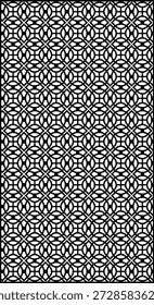 Patrón de celosía decorativa moderna. Fondo de Vector monocromo Abstractas para el corte por láser o textil