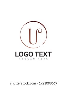 Modern decorative letter U logo template, vector logo for business and company identity 