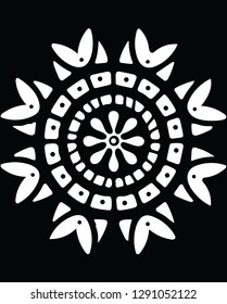Modern decorative mandala texture tile pattern shape design for creative ideas