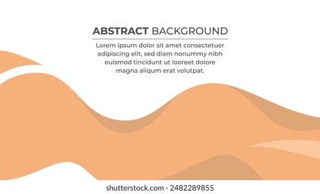 Plantilla de diseño de Anuncio de fondo abstracto de onda naranja decorativa moderna