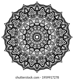 Modern decorative ornament of mandala. Vector illustration