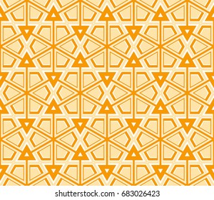 modern decorative ornament with simple geometric shape. vector illustration. orange color